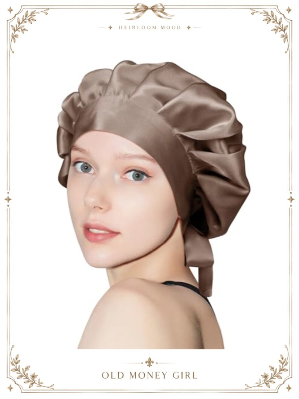 100% Mulberry Silk Sleep Bonnet Adjustable Hair Care